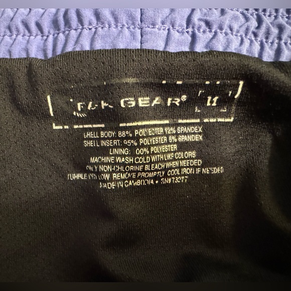 Purple and white athletic short size 11 - Picture 3 of 3